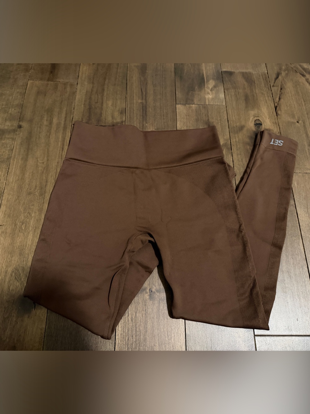 SET Active Brown High-Waist Seamless Leggings- M